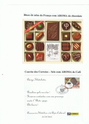 Picture of French stamp with aroma of chocolate